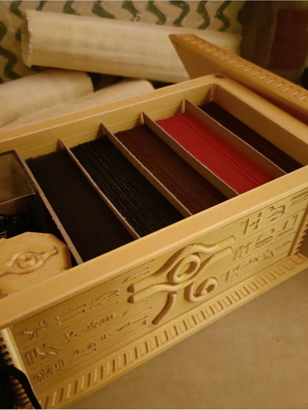 Yu-Gi-Oh! Millennium Puzzle & Pharaoh Storage Box Card Organizer Handmade - Picture 4 of 4